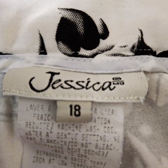 Jessica Culottes Cropped Pants Capris Plus Sz 18 Floral With Sash Zipper - Picture 13 of 16